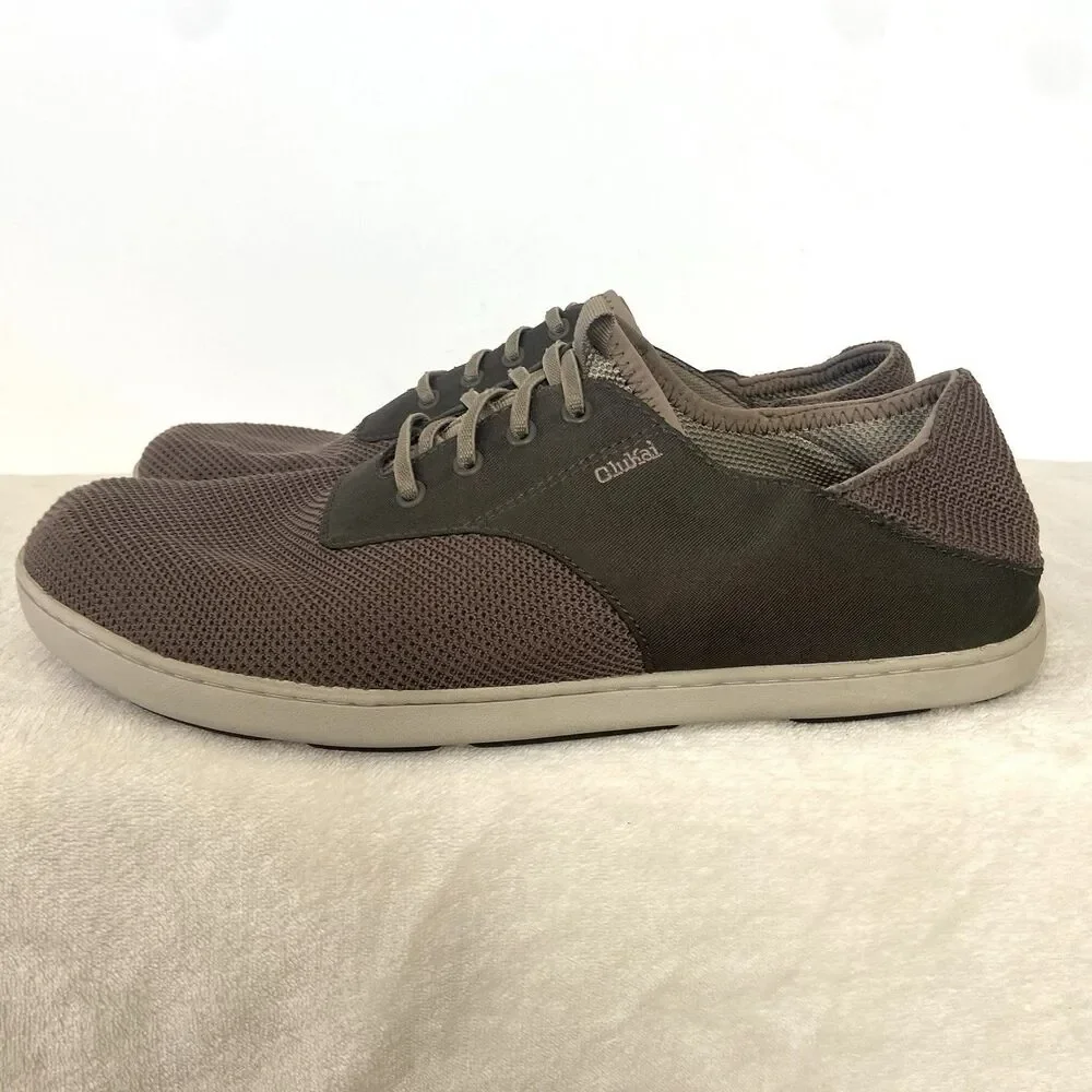 OluKai Nohea Moku No Tie Slip On Boat Shoes Brown Size 10.5
